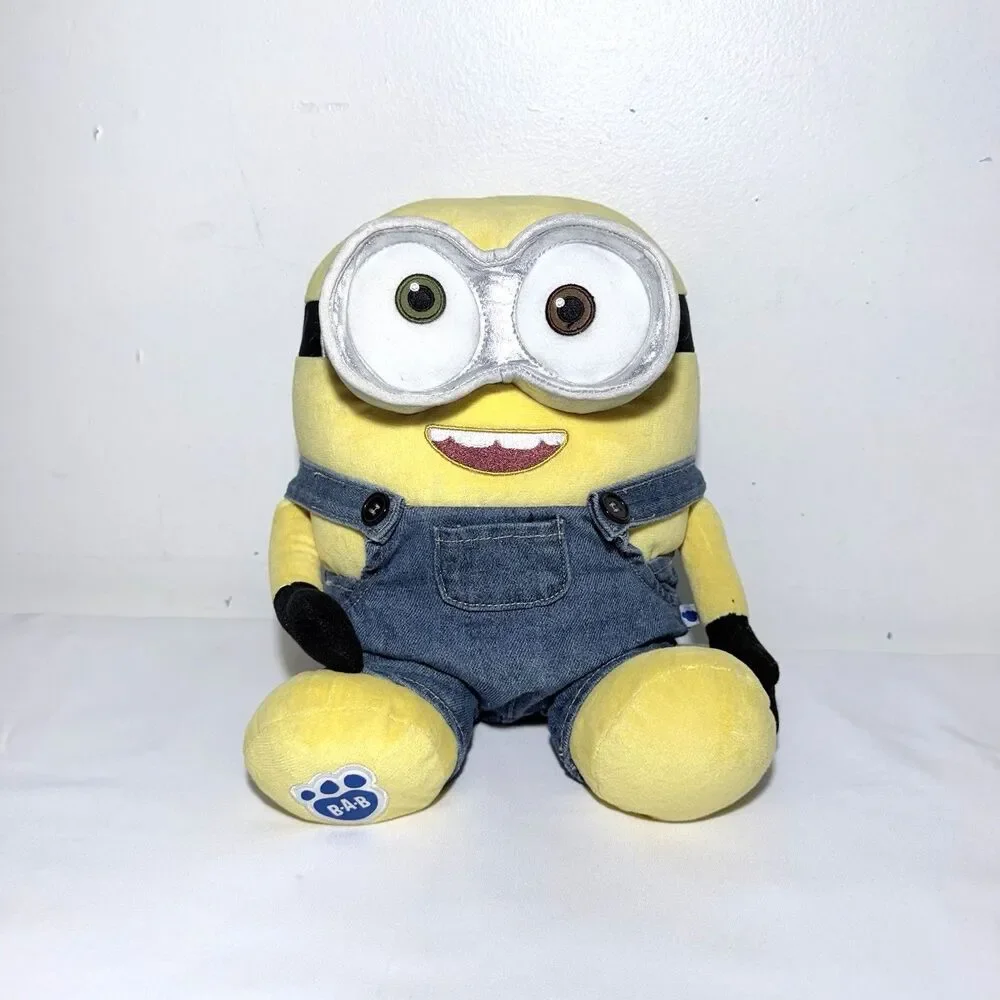 Build A Bear Minions Bob Minion In Denim Overalls Plush Stuffed Toy 12